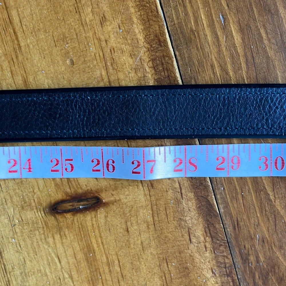 Polo Ralph Lauren Italian Black Leather Belt Sz 42